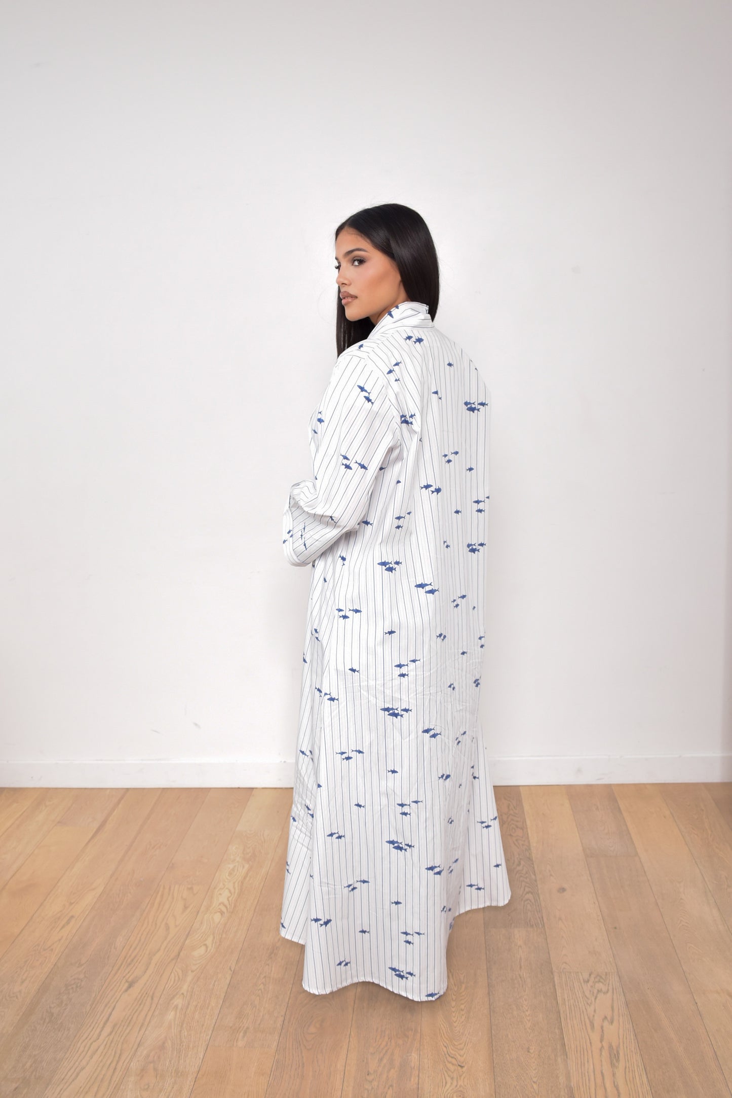Kibaya Marina rayures bleues